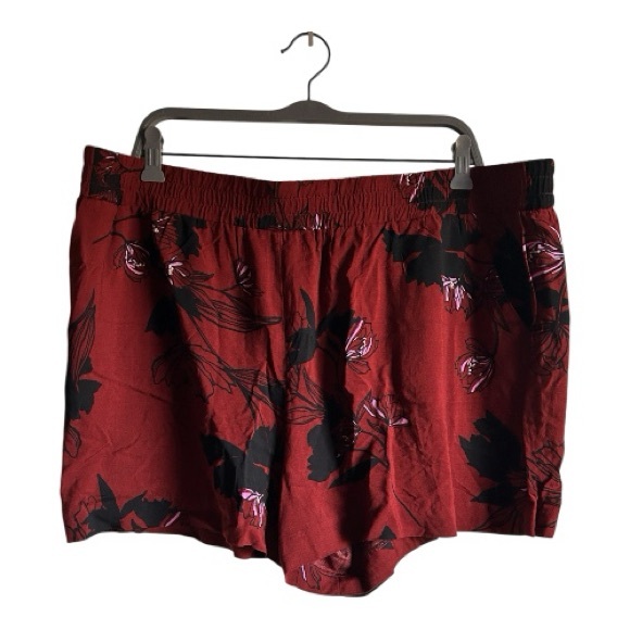 Apt. 9 Size XXL Red Floral Patterned Shorts Mid-rise - Picture 2 of 12